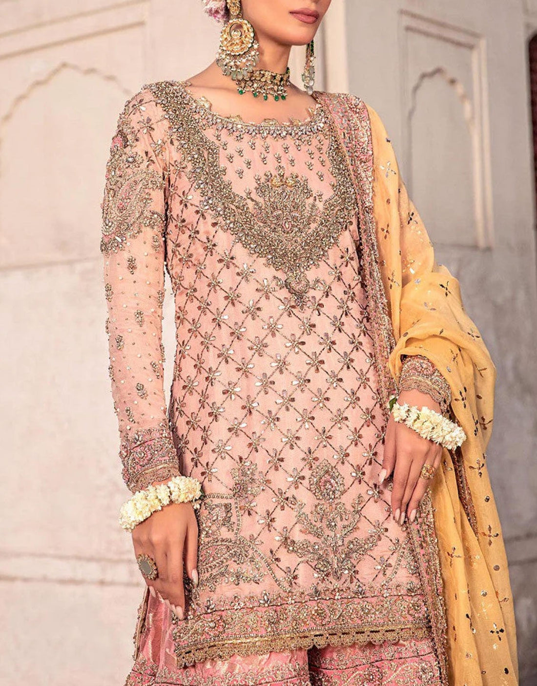 Maria B Luxury Organza Bridal Gharara Dress | Orit EX-149A