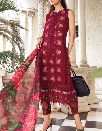 Luxury Maria B Unstitched Embroidered Lawn Dress | EL-24-05
