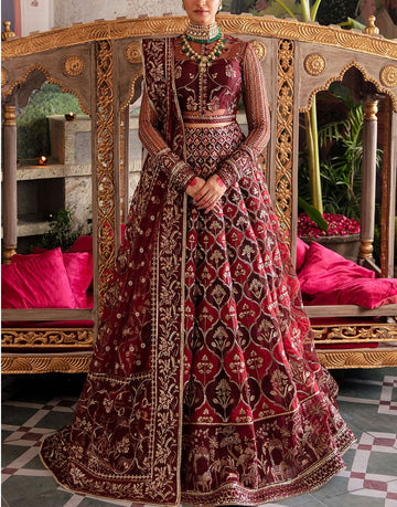 Luxury Afrozeh Shehnai Bridal Lehenga Dress | Tabeer