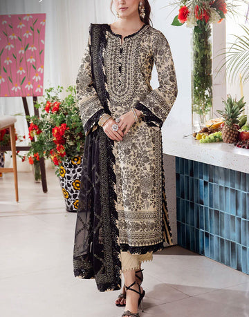 Asim Jofa Embroidered Festive Lawn Suit | AJUR-09