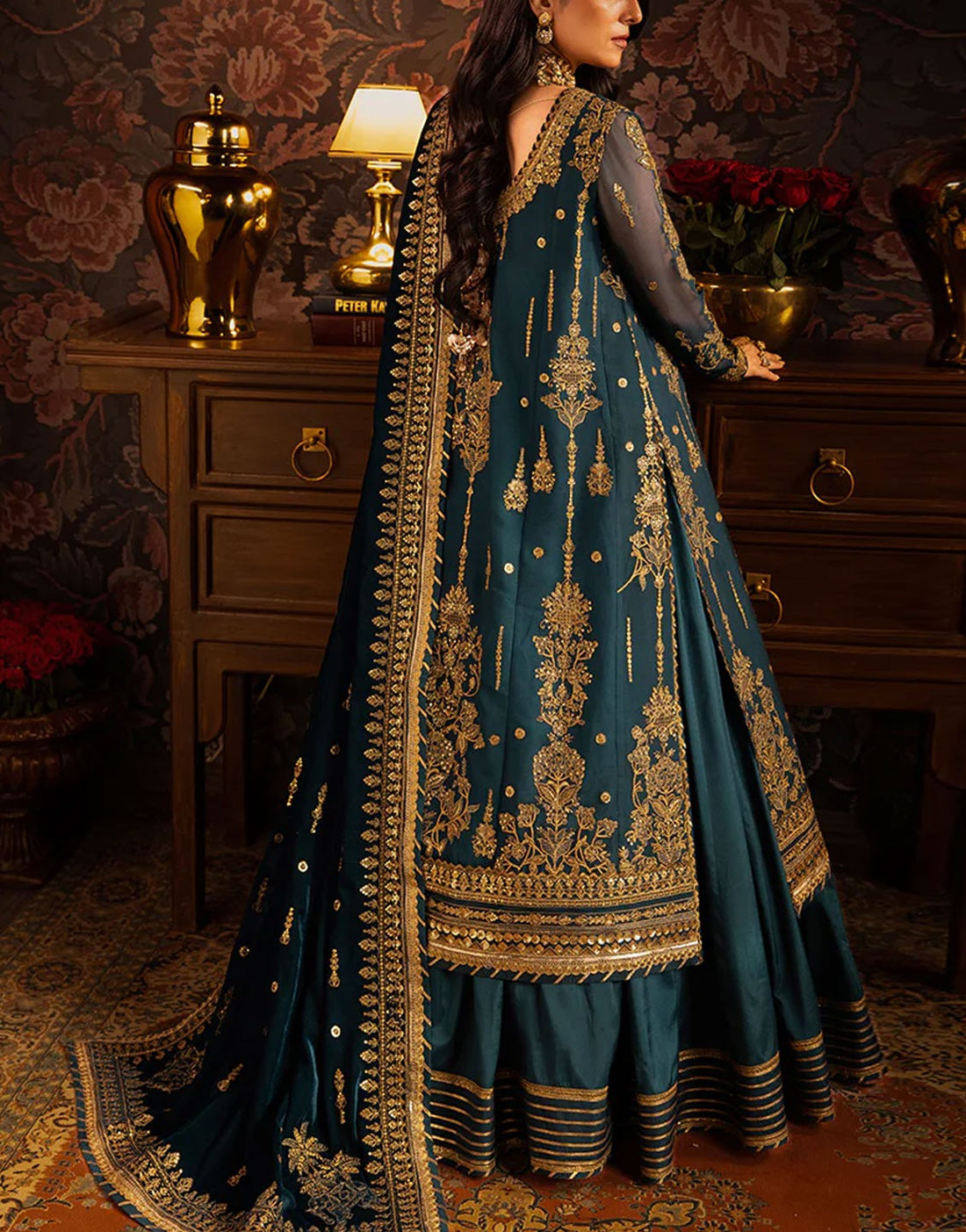 Asim Jofa Luxury Chiffon Bridal Lehenga Dress | AJMM-07