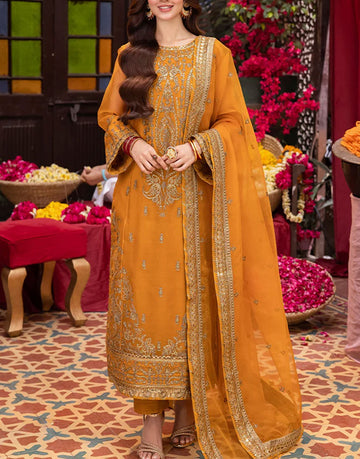 Asim Jofa Fancy Embroidered Organza Wedding Dress | AJEM-12