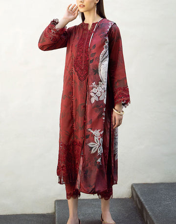 Baroque Unstitched Embroidered Lawn Dress | UF-545