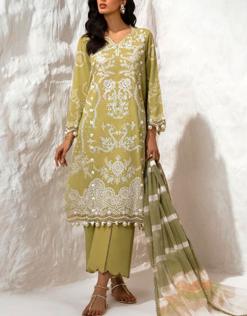 Sana Safinaz Luxury Embroidered Lawn Dress | M242-015A-DF
