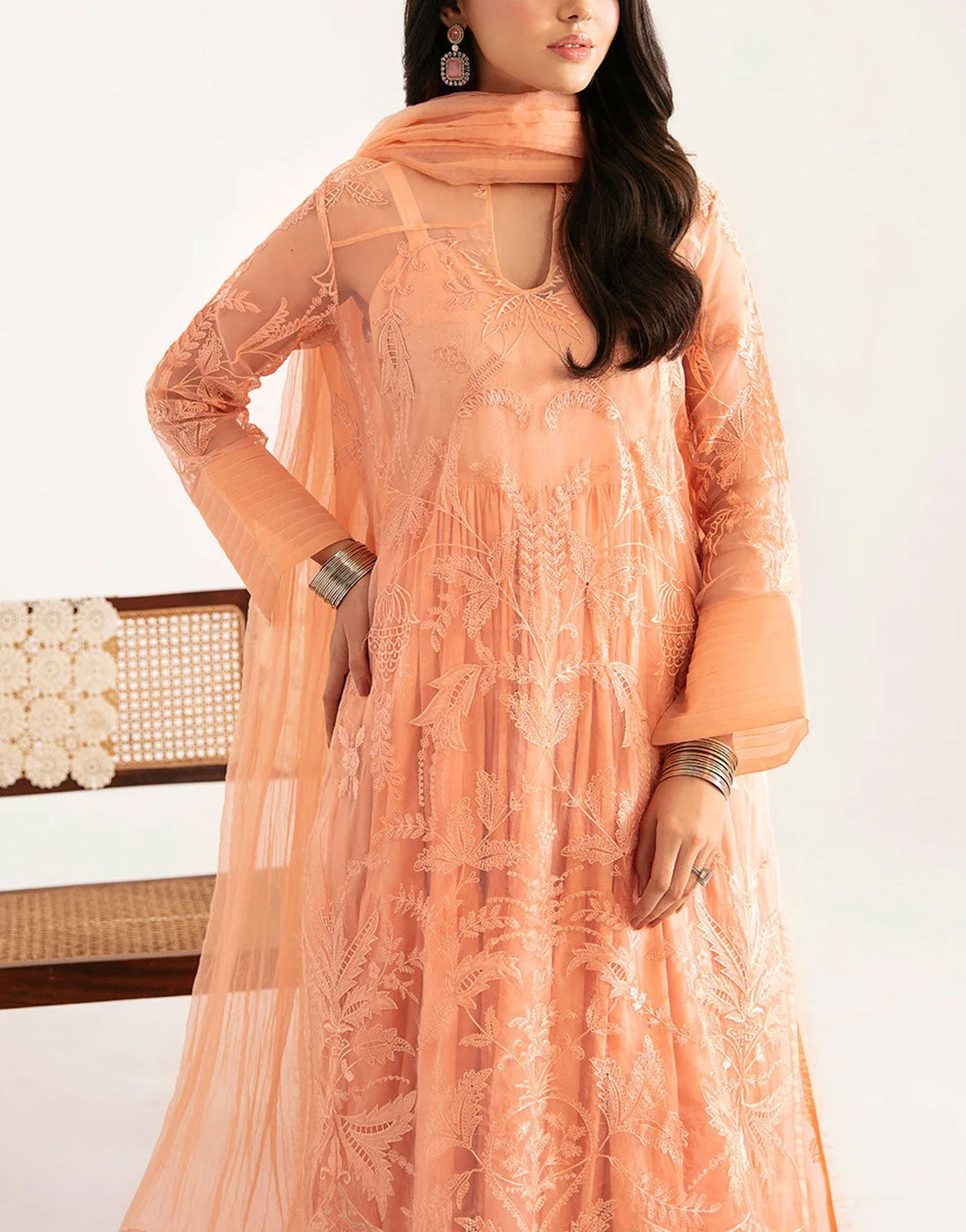 So Kamal Luxury Embroidered Formal Wedding Dress | ANGAAN D766
