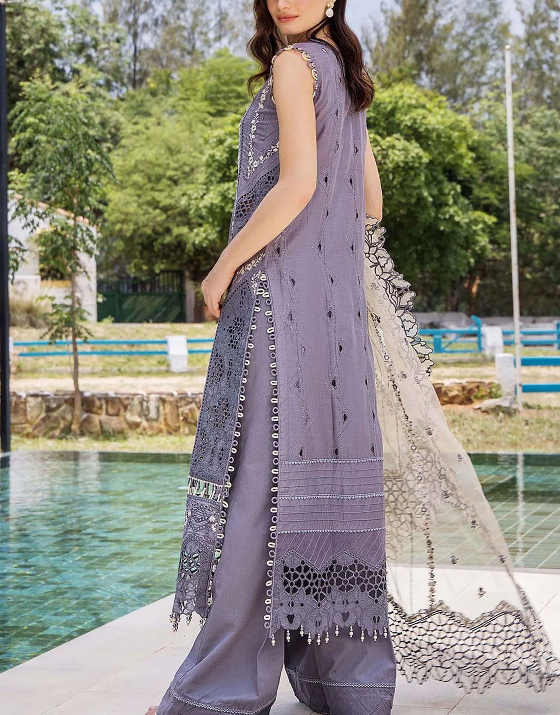 Adan's Libas Luxury Schiffli Embroidered Lawn | Rarity Glance 7208