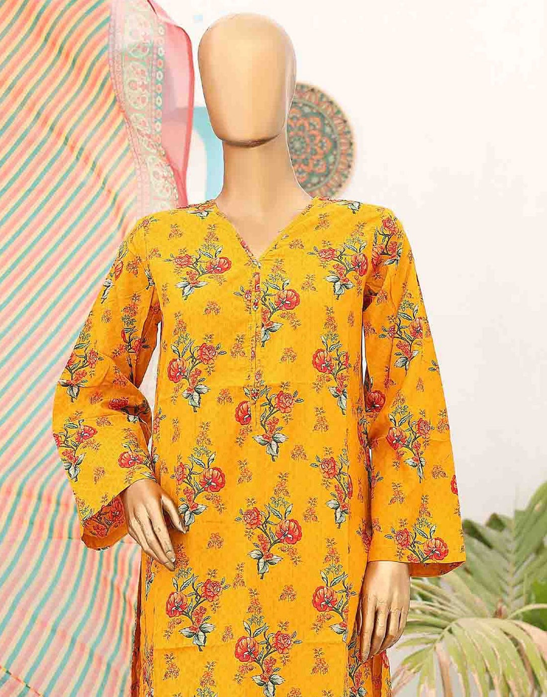 Bin Saeed 3 Pcs Stitched Lawn Dress | SMCD-0120