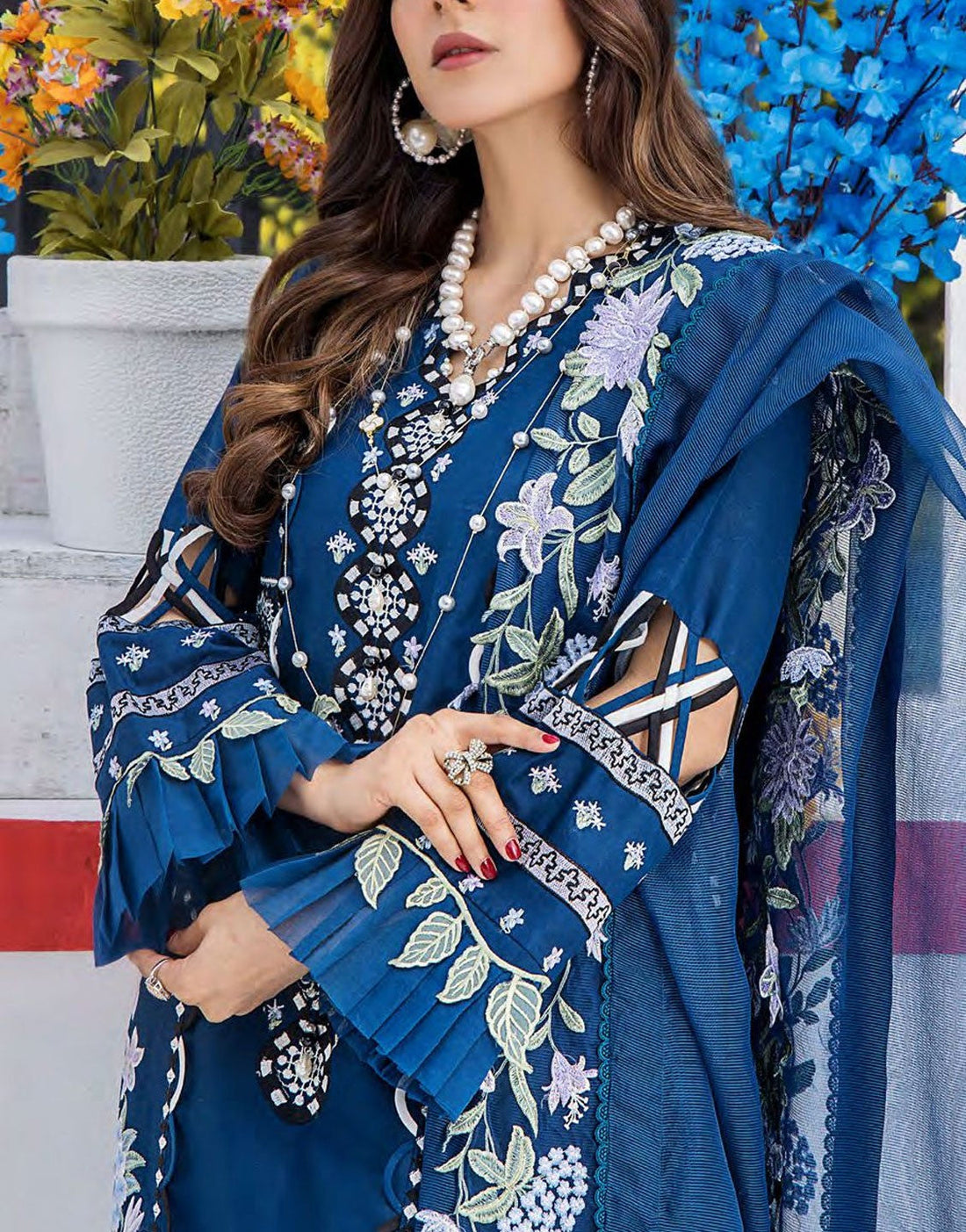 EshAisha Embroidered Luxury Lawn Dress | EA-FL-511