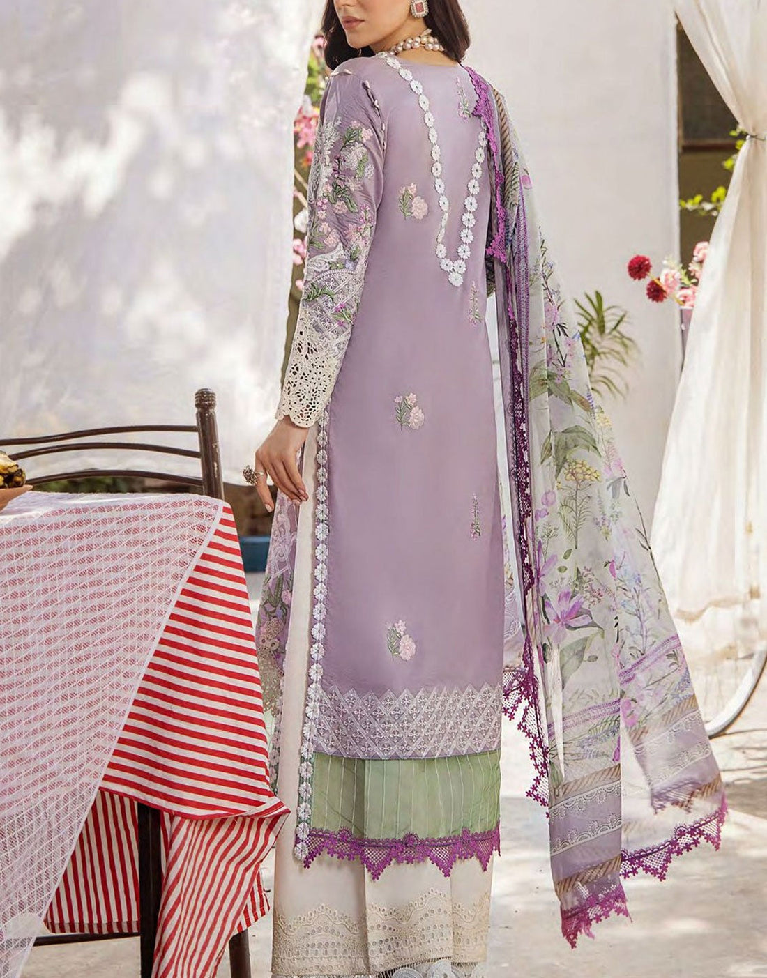 EshAisha Embroidered Luxury Summer EID Lawn Dress | EA-5115