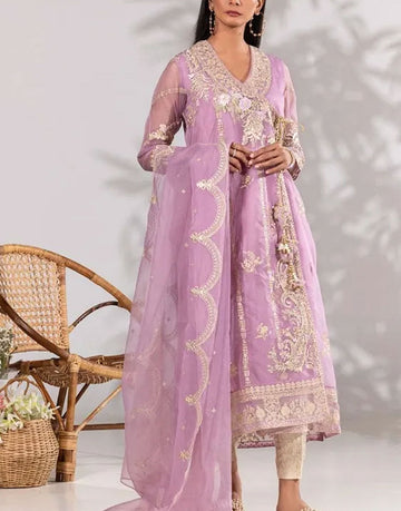 Gul Ahmed 3PC Embroidered Organza Wedding Dress | ILP-23-172