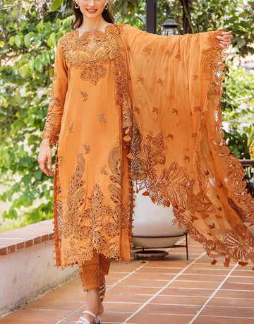 Libas 3PC Schiffli Embroidered Lawn | Rarity Glance 7201