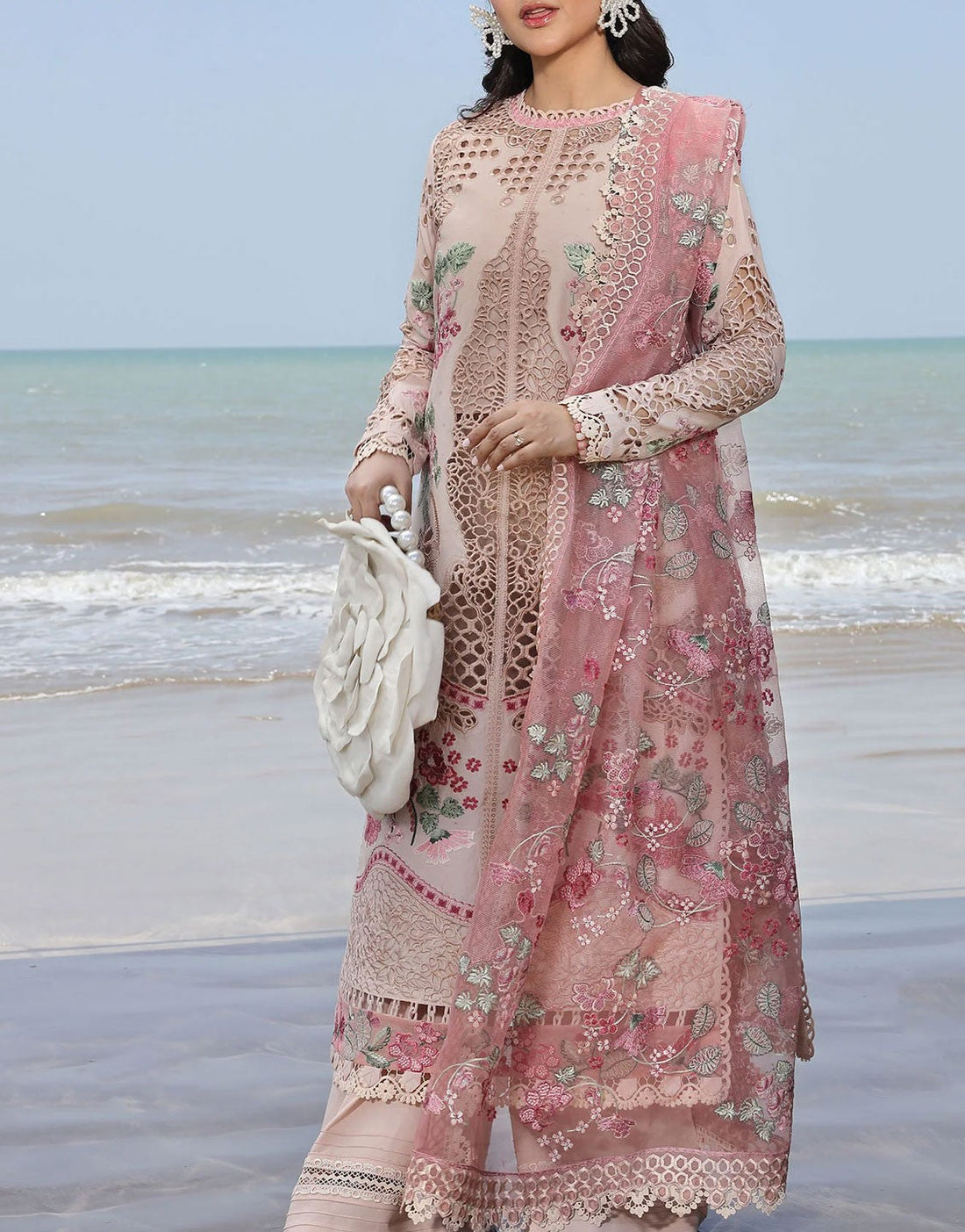 Maryam Hussain Luxury Embroidered Lawn Suit | Maya L24-03