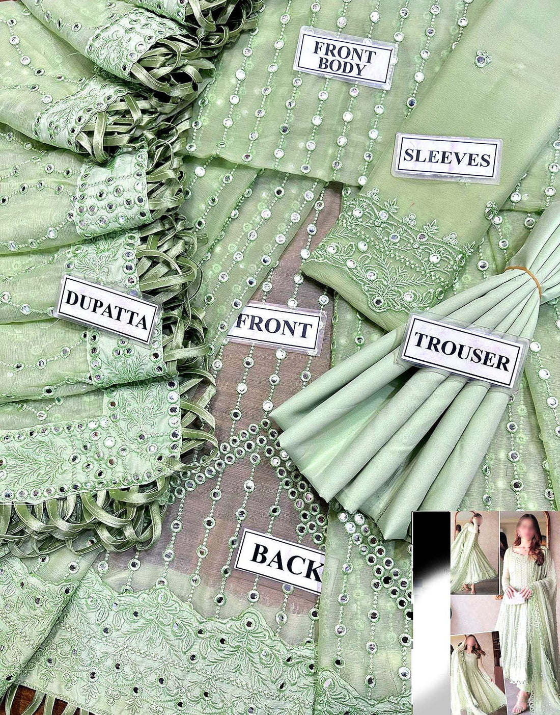 Heavy Embroidered Fancy Chiffon Party Wear Dress