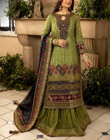 Luxurious Heavy Embroidered Chiffon Wedding Dress