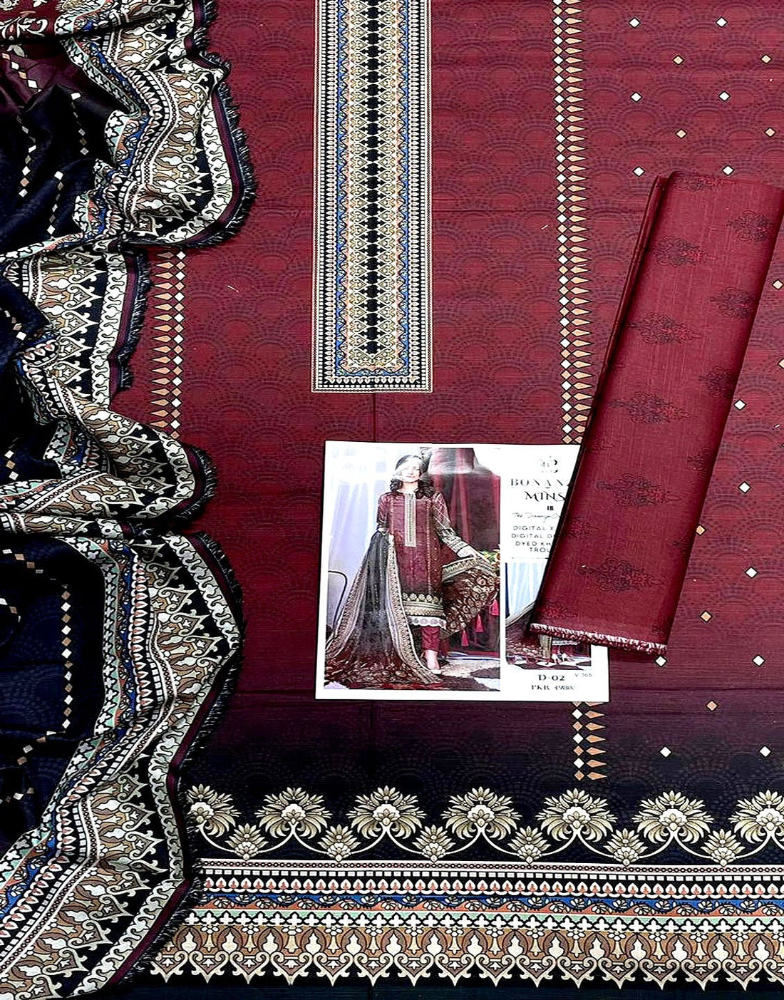 Digital Print Khaddar Suit with Khaddar Dupatta