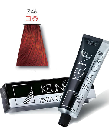 Keune Tinta Hair Color 7.46 Medium Infinity Copper Red Blonde
