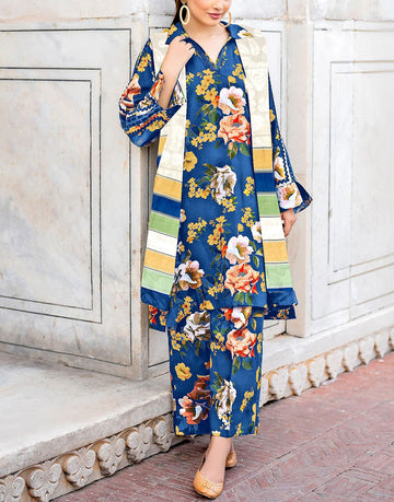 All-Over Digital Print Lawn Suit with Voil Lawn Dupatta