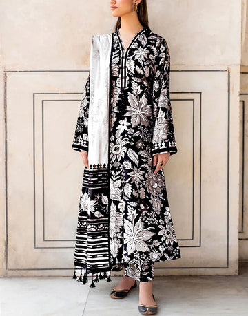 All-Over Digital Print Lawn Dress with Voil Lawn Dupatta