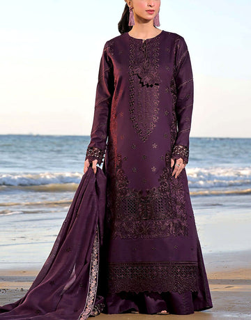 Heavy Schiffli Embroidered Lawn Dress with Diamond Zari Dupatta