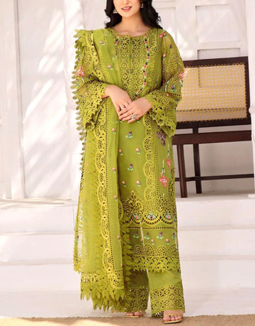 Aneela's Heavy Embroidered & Cutwork Organza Wedding Dress with Emb. Organza Dupatta