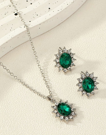 Elegant Sun Flower Style Necklace & Earrings Set for Girls