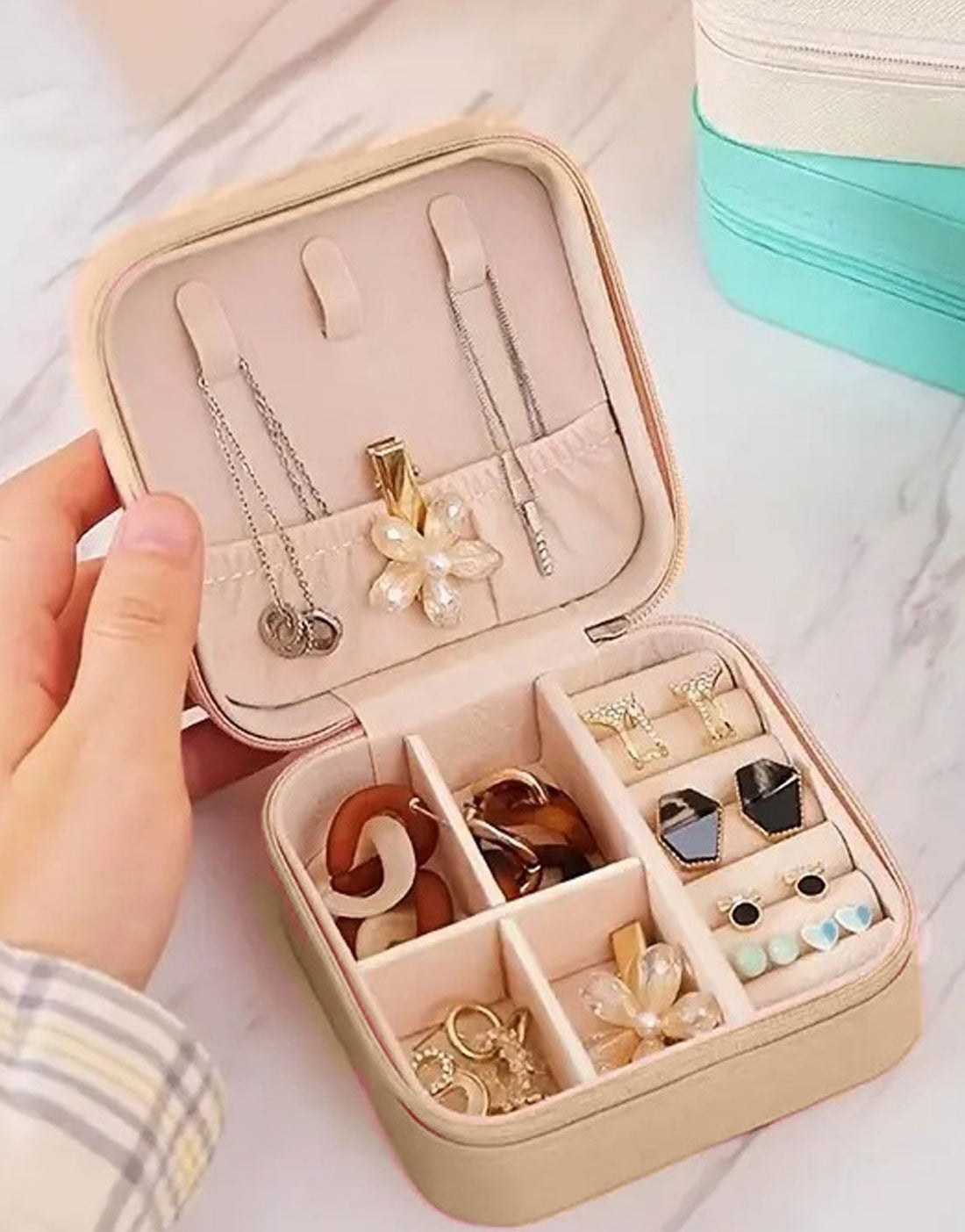 Portable EMPTY Jewellery Storage Box for Travel & Daily Use