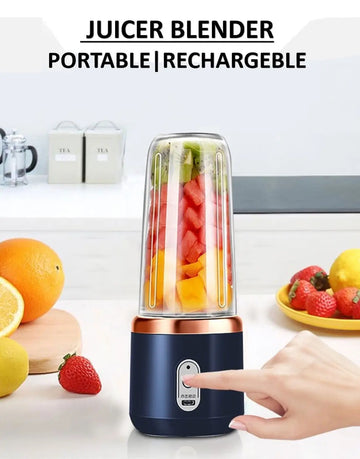 2-In-1 USB Rechargeable Portable Juicer Blender for Smoothies, Shakes, and Frozen Drinks