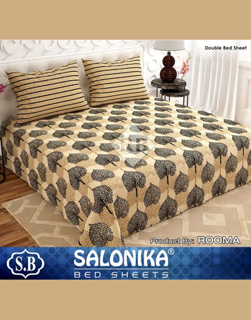 Salonika 3-Piece Mix Cotton King Size Bedsheet with Pillow Covers