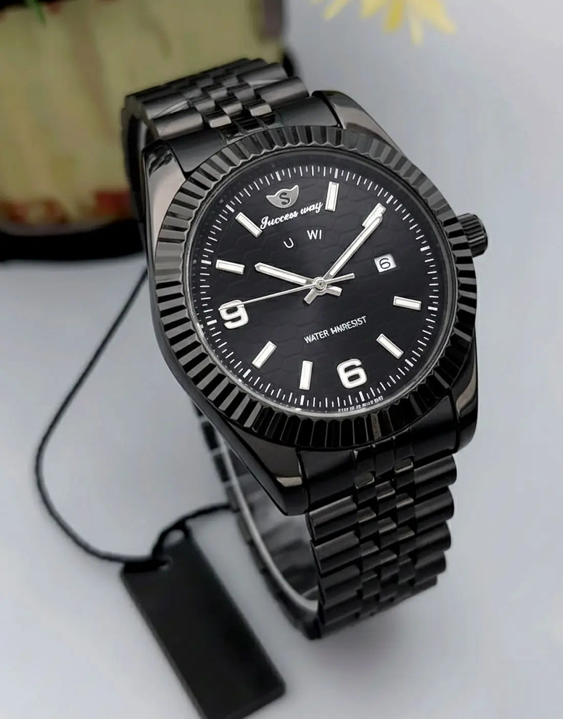 Success Way Day-Date Men's Luxury Watch with Stainless Steel Chain