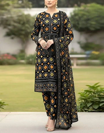 SALE—Trendy All-Over Digital Chunri Print Lawn Dress for EID, Everyday and Party Use