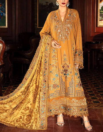 Heavy Embroidered EID Lawn Suit with Digital Print Diamond Zari Dupatta